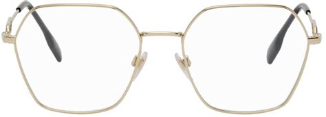 burberry mens glasses metal hexagon|Metal Logo Square Sunglasses in Shiny gold .